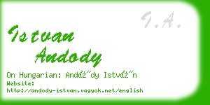 istvan andody business card